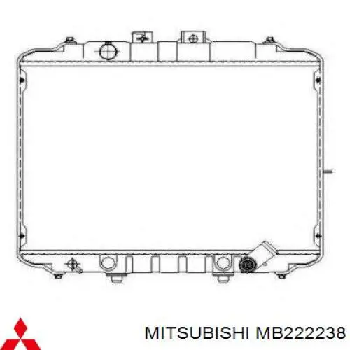 MB222238 Mitsubishi Радіатор охолодження двигуна