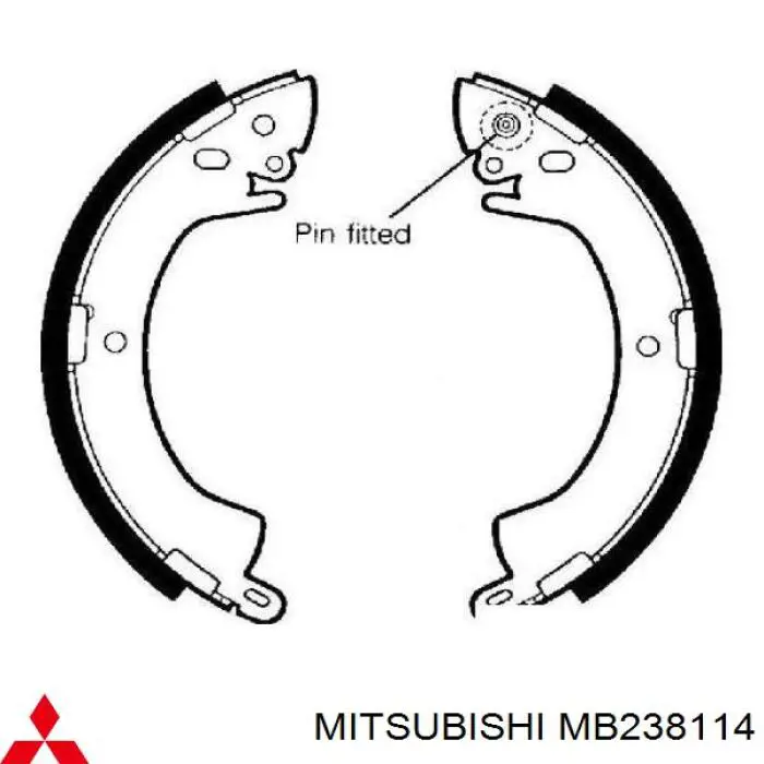 MB238114 Mitsubishi колодки гальмові задні, барабанні