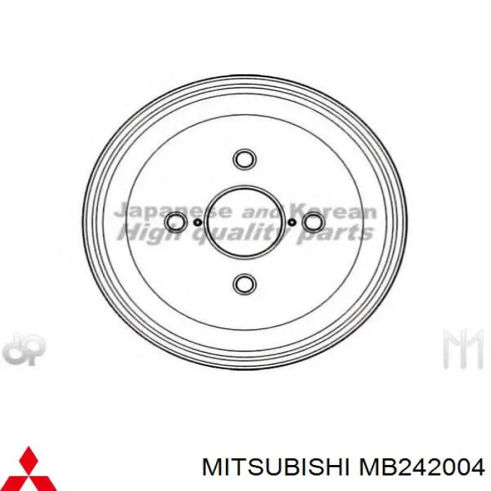 Барабан гальмівний задній Mitsubishi Colt 2 (C1A) (Міцубісі Кольт)