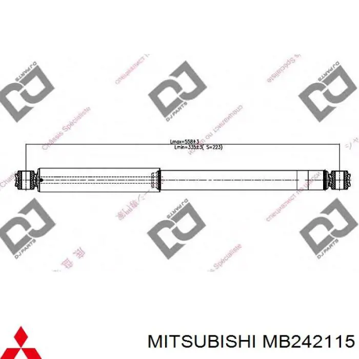 Амортизатор задній Mitsubishi MB242115 ціна, від 25.57 USD