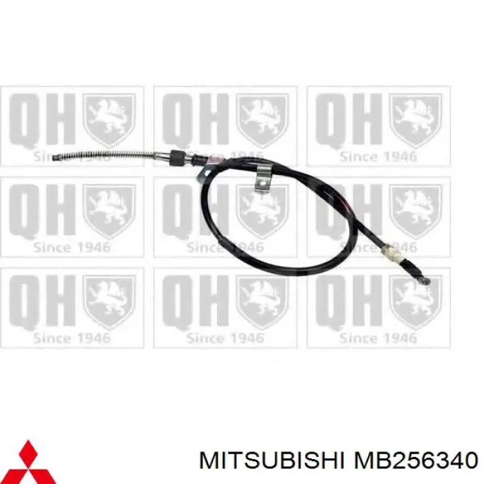 MB256340 Mitsubishi трос ручного гальма задній, правий