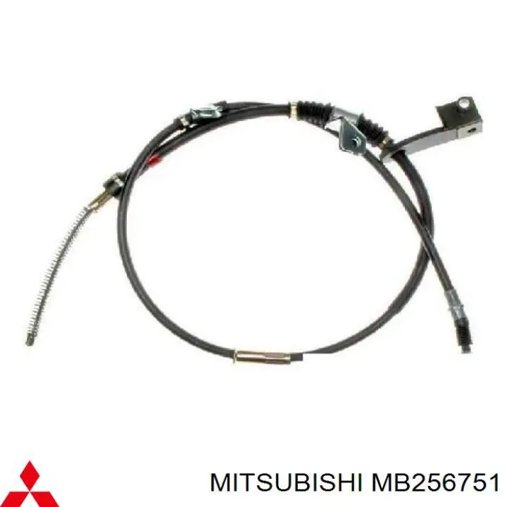 MB256751 Mitsubishi Трос ручного гальма задній, правий
