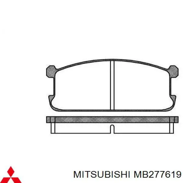 Колодки гальмівні передні, дискові MB277619 Mitsubishi