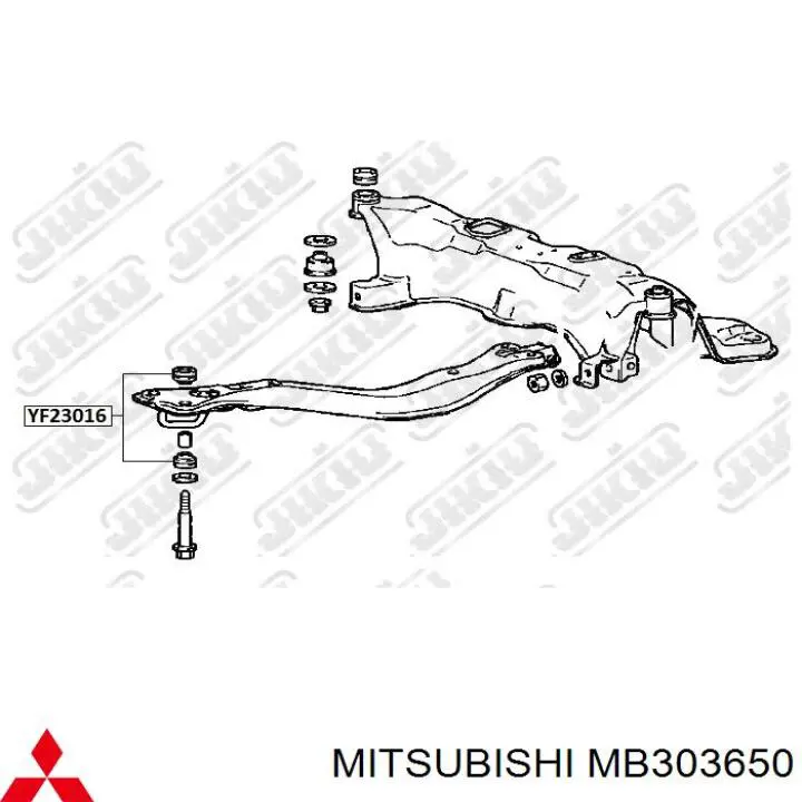 MB303650 Mitsubishi Втулка передньої поздовжньої балки двигуна