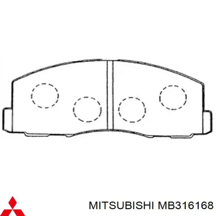 Купити MB316168 Mitsubishi Колодки гальмівні передні, дискові