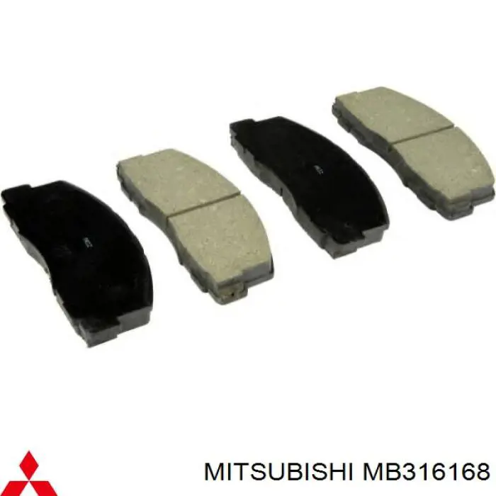 MB316168 Mitsubishi колодки гальмівні передні, дискові