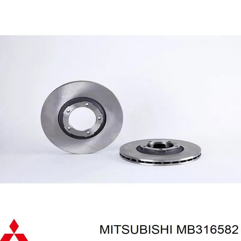 Диск переднього гальма Mitsubishi MB316582 ціна, від 35.16 USD