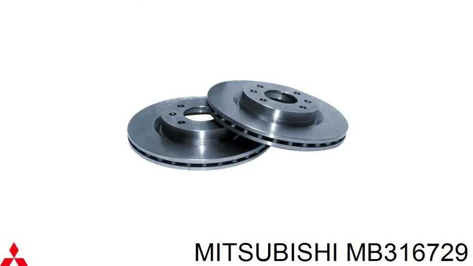 Диск переднього гальма Mitsubishi MB316729 ціна, від 22.65 USD