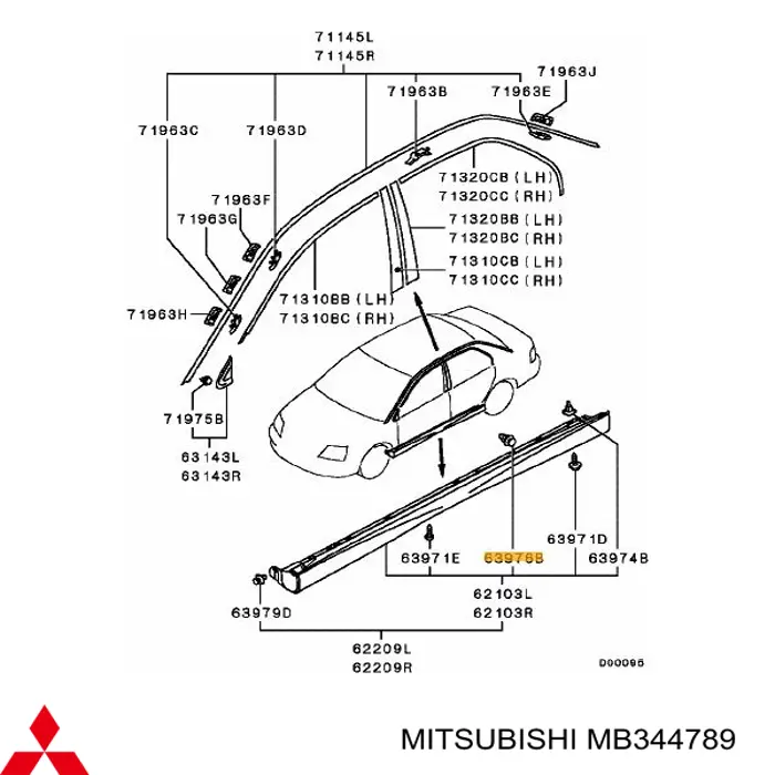 Пістон (кліп) кріплення накладок порогів Romix C10117 ціна, від 0.48 USD