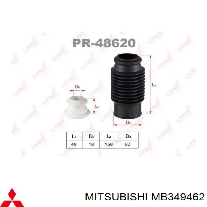 MB349462 Mitsubishi пильник амортизатора переднього