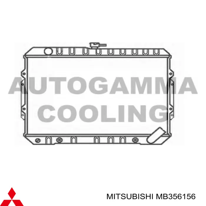 Радіатор охолодження двигуна на Mitsubishi Pajero I 