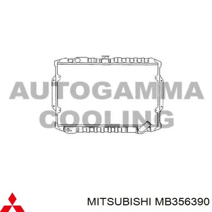 MB356390 Mitsubishi радіатор охолодження двигуна