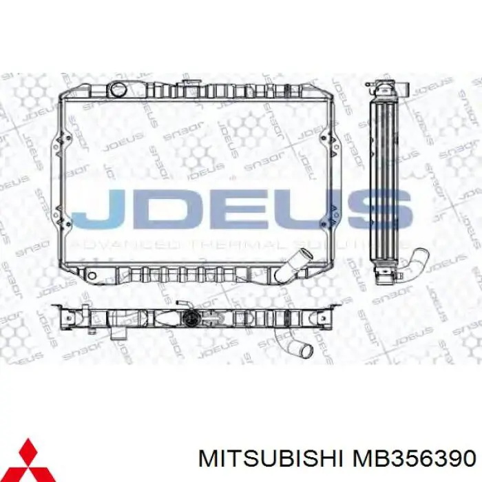 Купити MB356390 Mitsubishi Радіатор двигуна