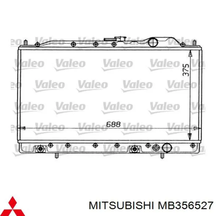 Купити MB356527 Mitsubishi Радіатор двигуна