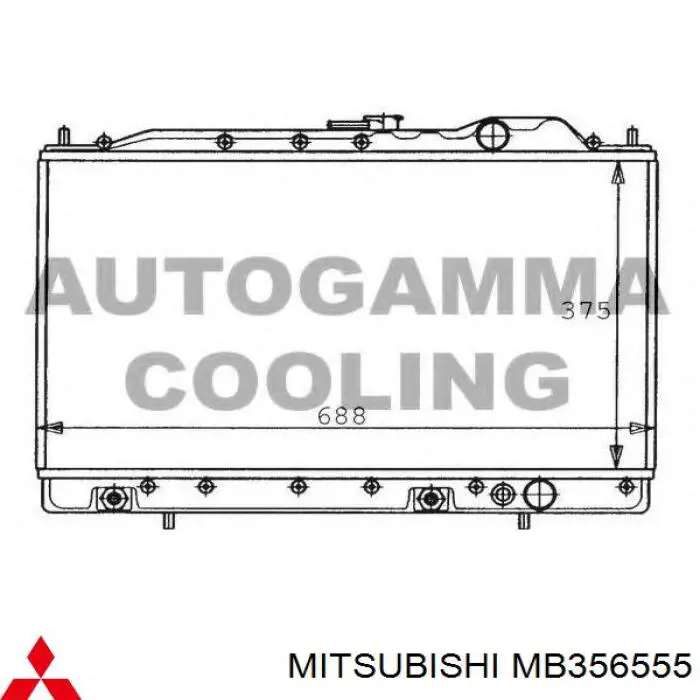 MB660472 Mitsubishi радіатор охолодження двигуна