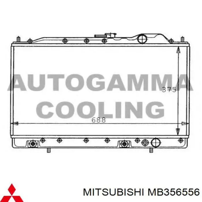 MB356556 Mitsubishi радіатор охолодження двигуна