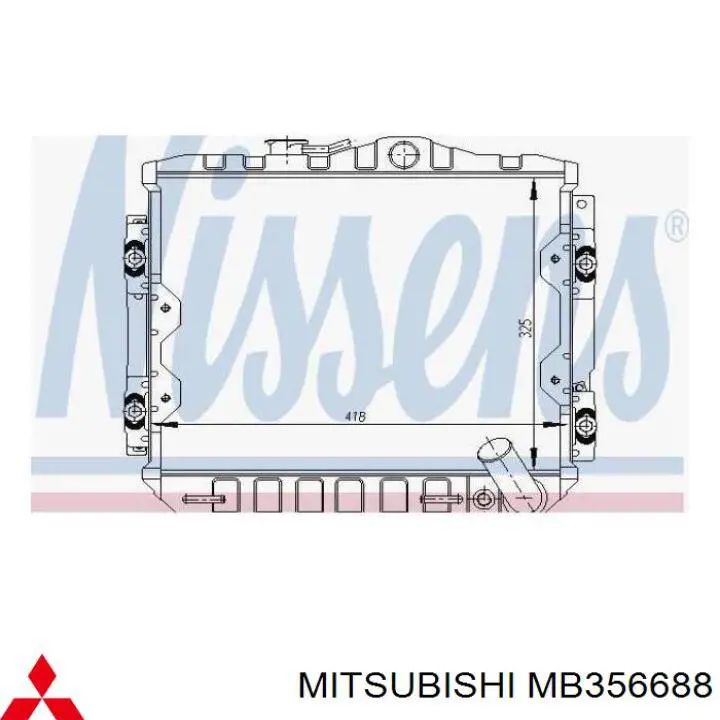 MB356688 Mitsubishi Радіатор охолодження двигуна