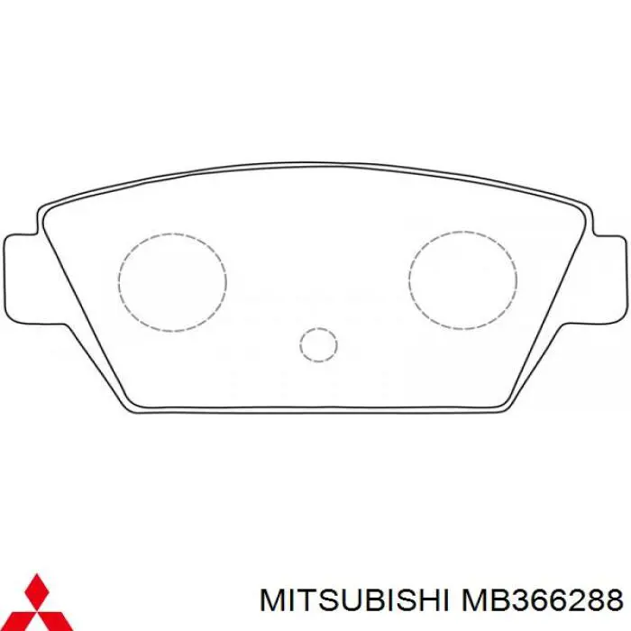 MB366288 Mitsubishi колодки гальмові задні, дискові