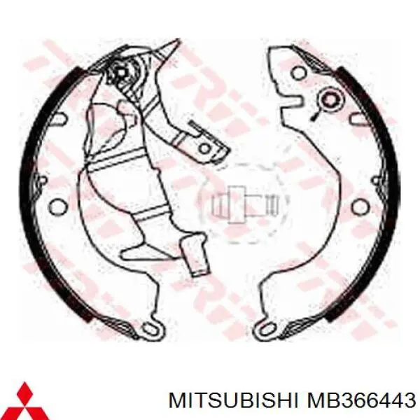 Купити MB366443 Mitsubishi Колодки гальмові задні, барабанні