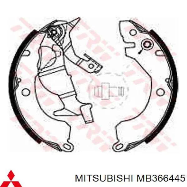 MB366445 Mitsubishi колодки гальмові задні, барабанні