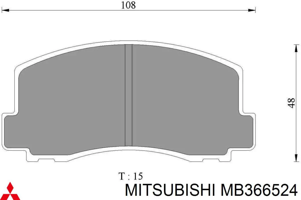 Колодки гальмівні передні, дискові MB366524 Mitsubishi