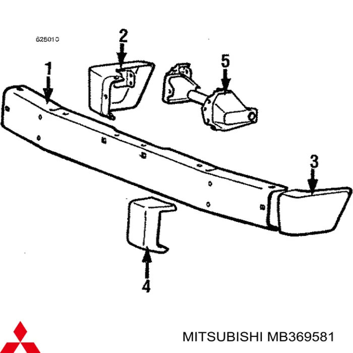 Бампер передній ікло ліве Mitsubishi MB369581 ціна, від 64.72 USD