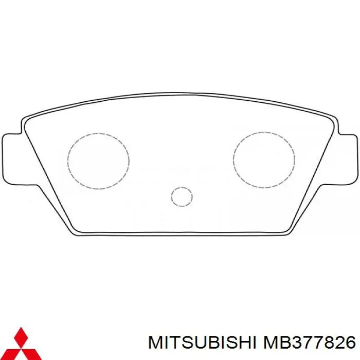MB377826 Mitsubishi колодки гальмові задні, дискові