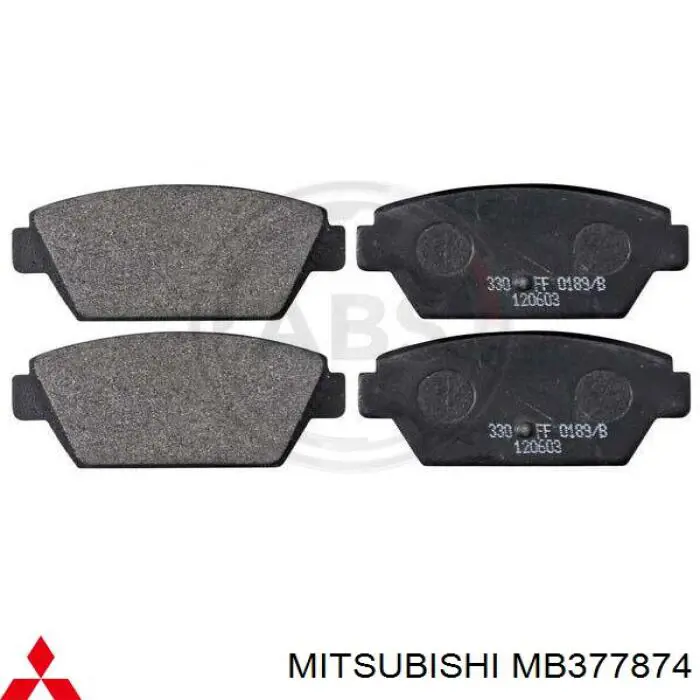 MB377874 Mitsubishi колодки гальмові задні, дискові