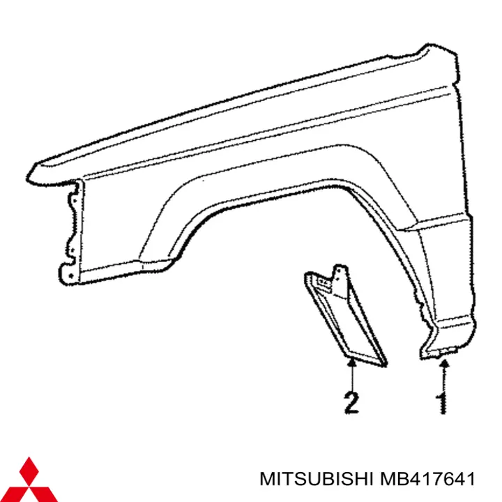 MB417641 Mitsubishi Бризговики крила