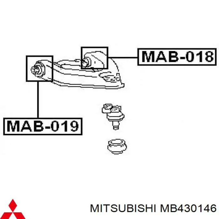 Сайлентблок переднього верхнього важеля GP MB430200