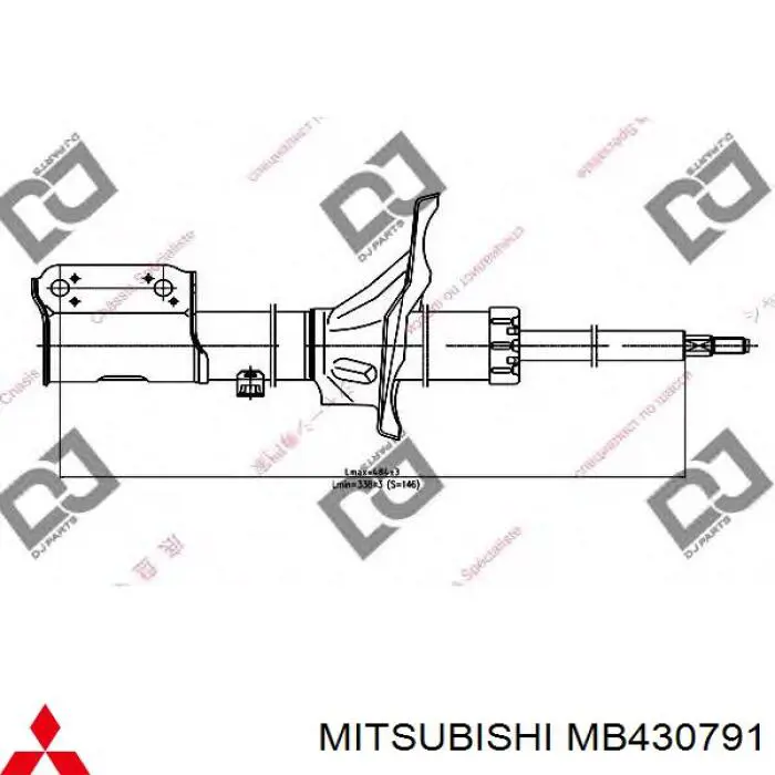 Стойка амортизатора передняя Mitsubishi MB911027 ціна, від 60.81 USD