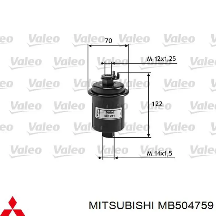 MB504759 Mitsubishi фільтр паливний