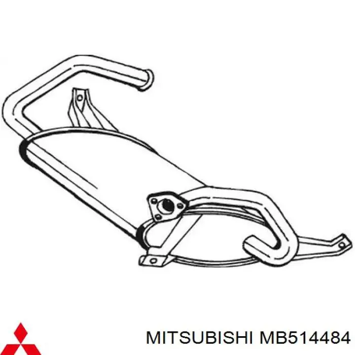 MB514484 Mitsubishi Глушник, задня частина