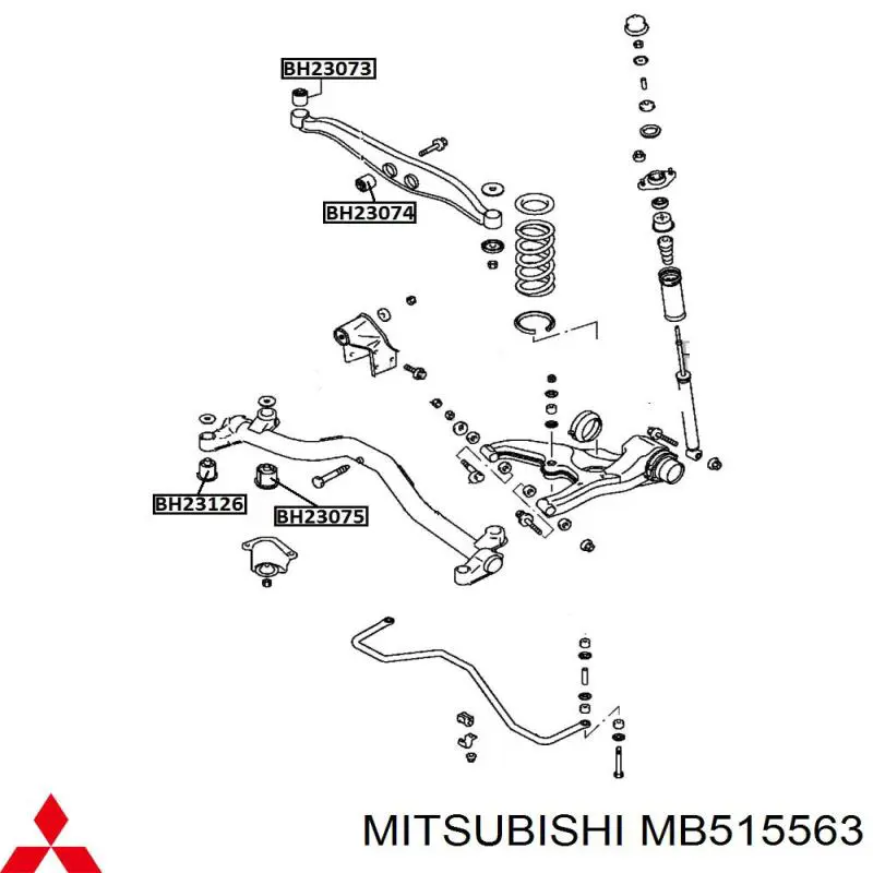 Сайлентблок траверси кріплення заднього редуктора, задній Mitsubishi MB515563 ціна, від 7.07 USD