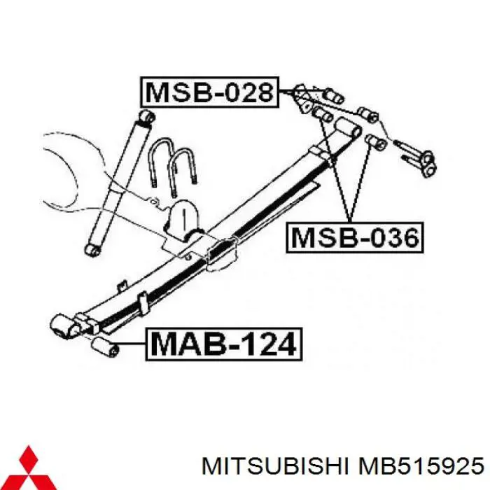 Сайлентблок ресори, передній MITSUBISHI MB515925