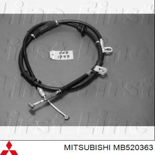 Трос стоянкового гальма задній правий Mitsubishi MB520363 ціна, від 21.06 USD