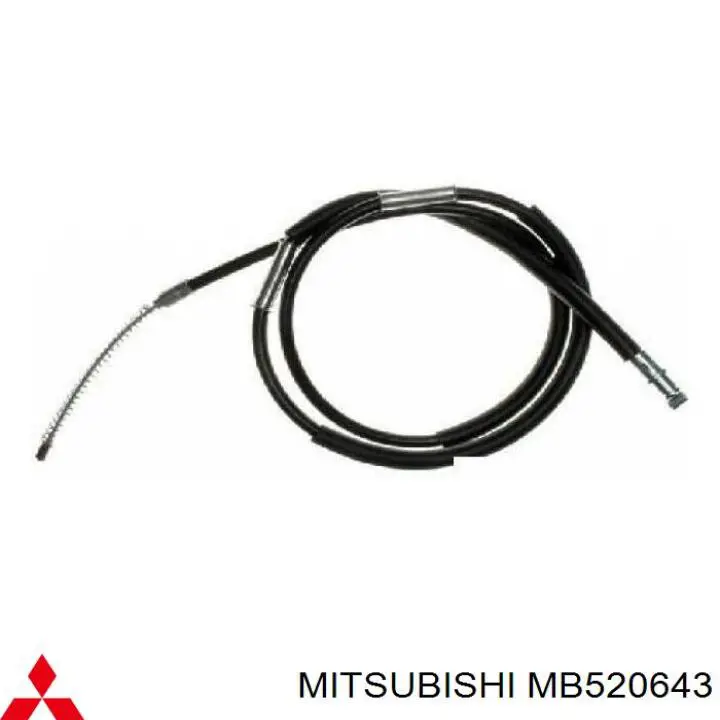 MB520643 Mitsubishi трос ручного гальма задній, правий