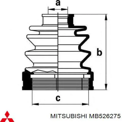 Купити MB526275 Mitsubishi Пильник шарніра приводу