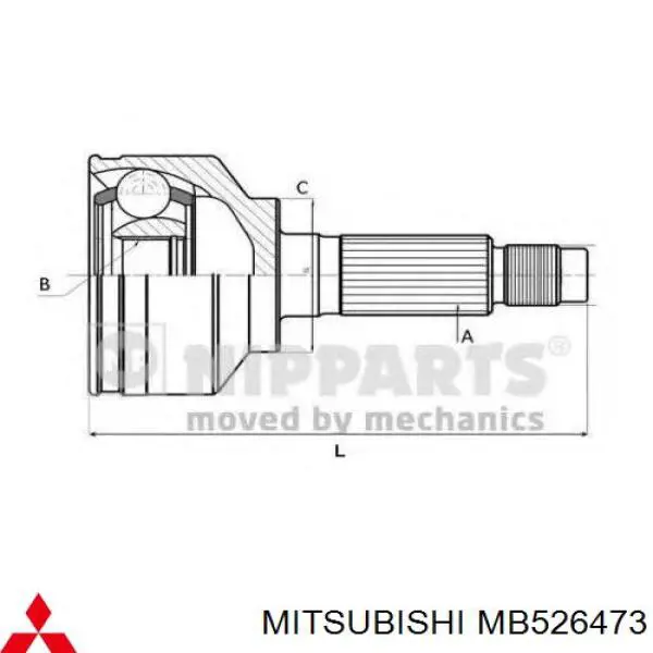 ШРКШ зовнішній передній, правий MB526473 Mitsubishi