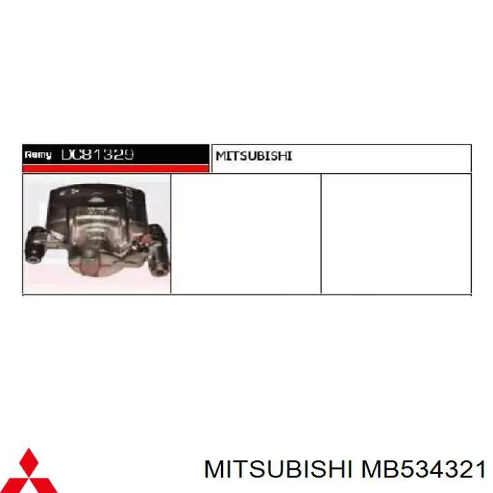 Супорт гальмівний передній правий Mitsubishi MB534321 ціна, від 37.01 USD