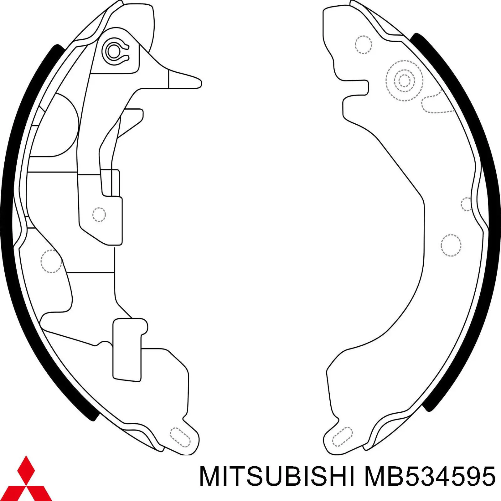 MB534595 Mitsubishi колодки гальмові задні, барабанні