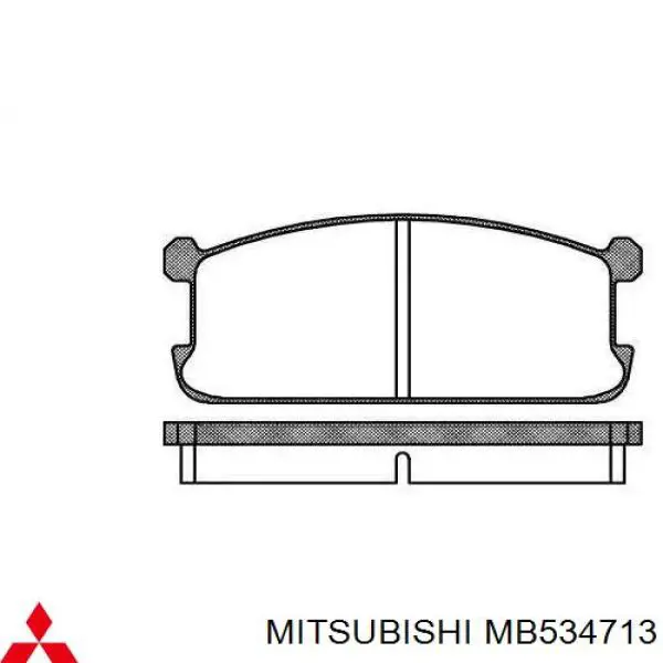 Колодки гальмівні передні, дискові MB534713 Mitsubishi