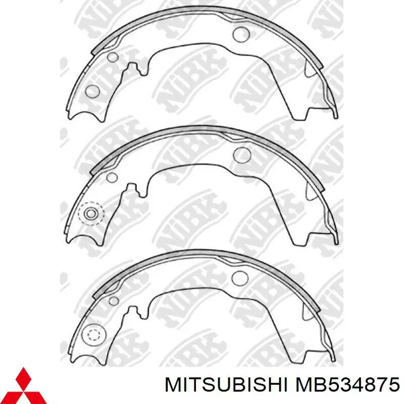 Колодки гальмові задні, барабанні MB534875 Mitsubishi