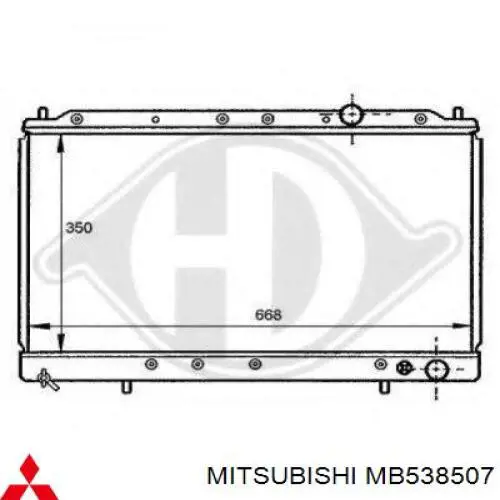 Радіатор охолодження двигуна MB538507 Mitsubishi