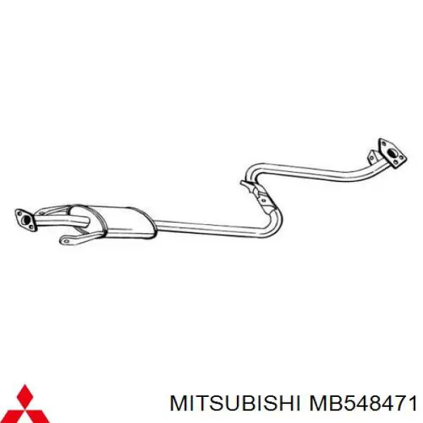 Глушник, центральна частина Mitsubishi Galant 6 (E3A) (Міцубісі Галант)