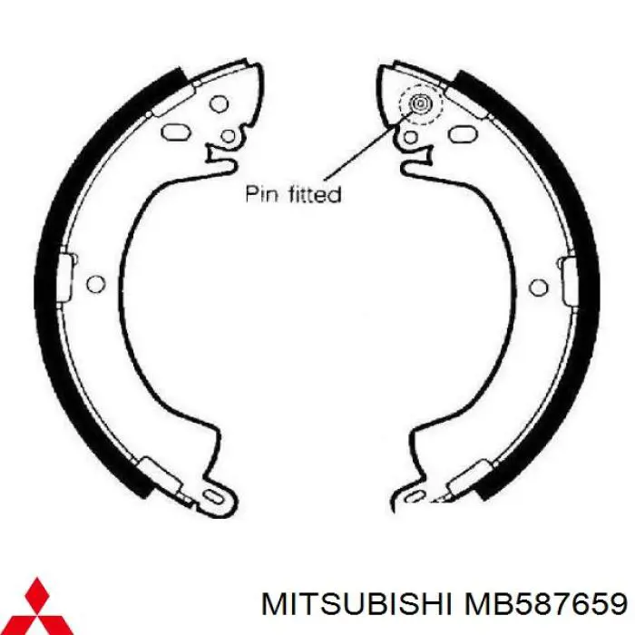 Колодки гальмові задні, барабанні Mitsubishi MB587659 ціна, від 25.34 USD