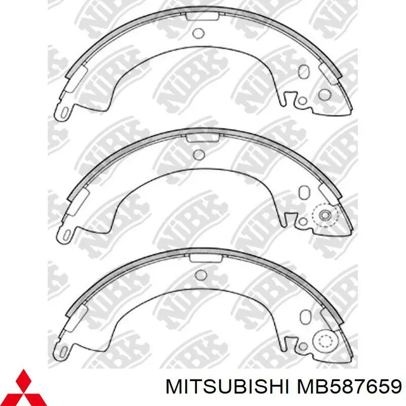 Купити MB587659 Mitsubishi Колодки гальмові задні, барабанні