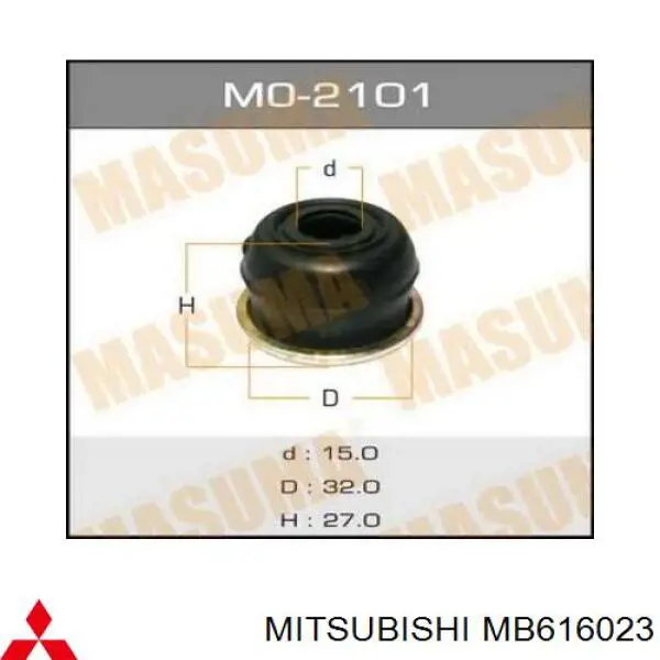 MB616023 Mitsubishi пильник рульового накінечника