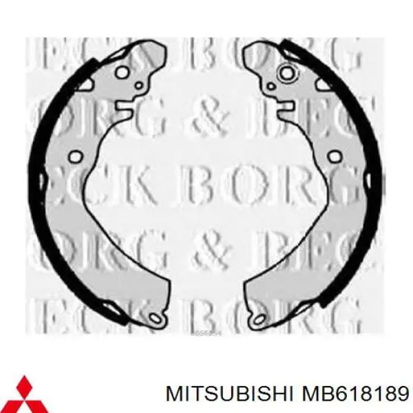 MB618189 Mitsubishi колодки гальмові задні, барабанні