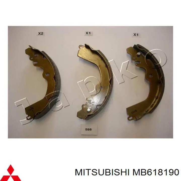 Купити MB618190 Mitsubishi Колодки гальмові задні, барабанні
